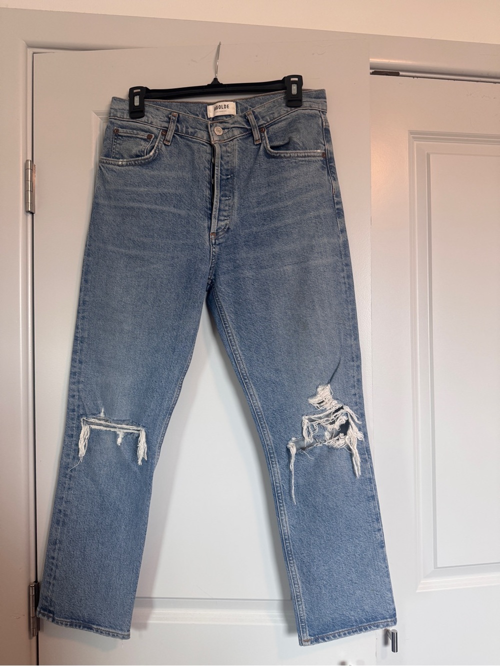 AGOLDE Light Blue Distressed Women’s Jeans